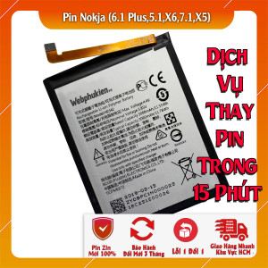 Pin Webphukien cho Nokia 6.1 Plus, Nokia 5.1, Nokia X6, Nokia 7.1, Nokia X5 Việt Nam HE342 - 3060mAh